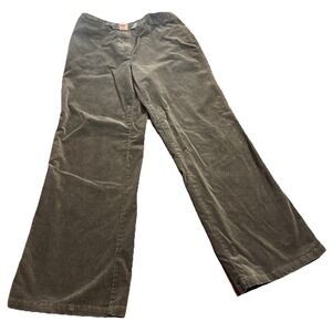 Vintage Newport News Easy Style Pants Women 12 Brown Corduroy Y2K Trousers